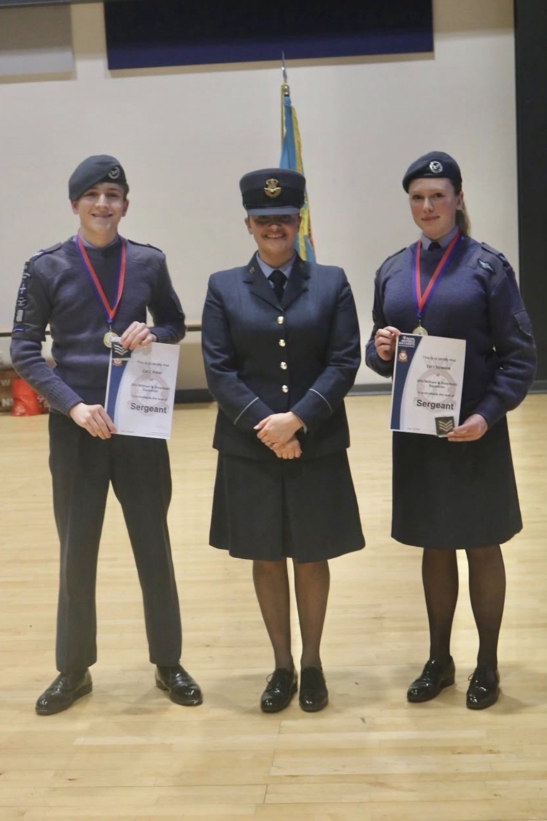 Callum and fellow Air Cadets